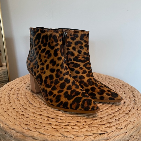 1. State Shoes | 1state Leopard Print Block Heel Booties | Color: Black/Brown | Size: 7 | Shelbwaldorf's Closet
